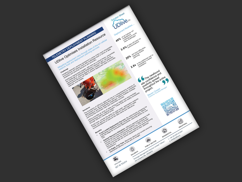 Image of the pages of the UDlive Deployment Planning datasheet.