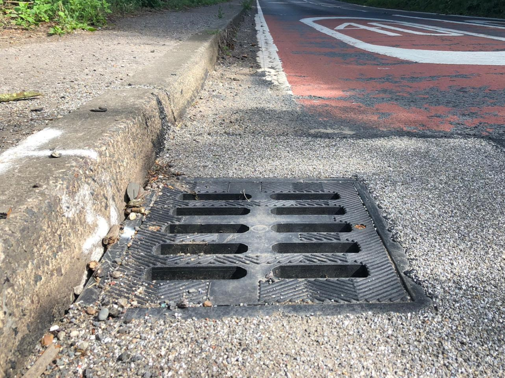 Image of an installed UDlive Smart Gully.